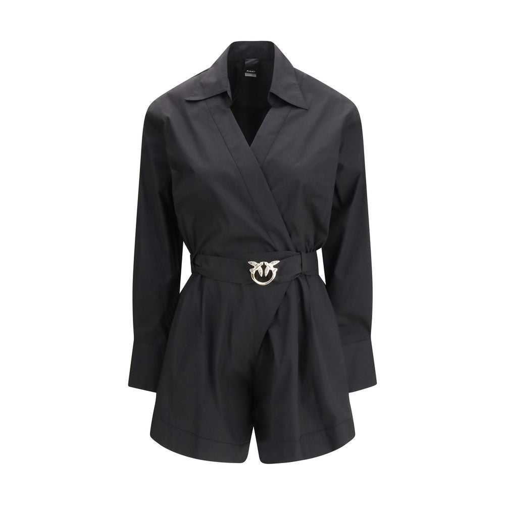 PINKO Black Cotton Jumpsuit